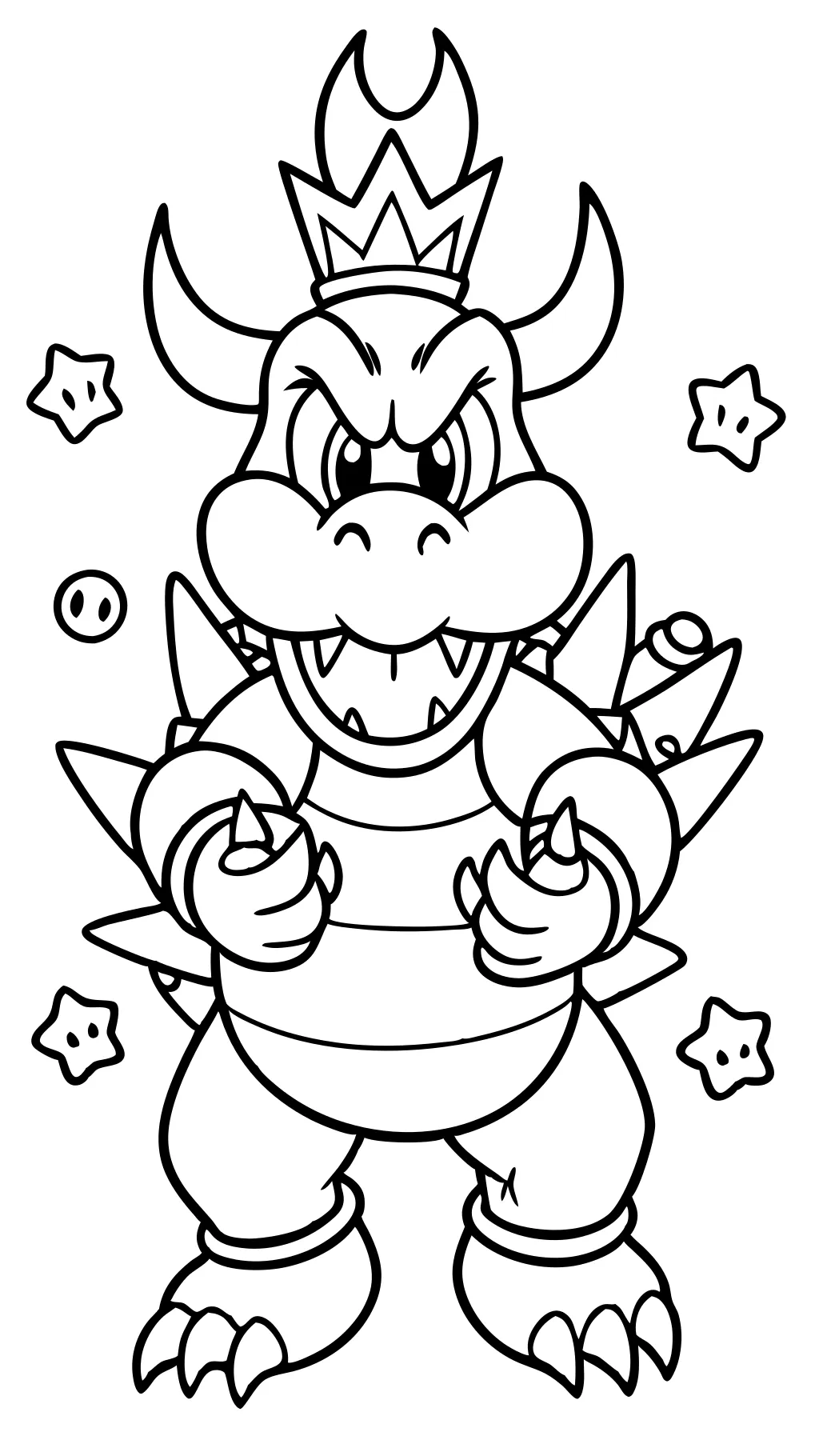 coloriage mario Bowser